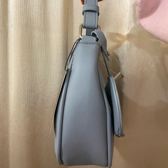 French Connection Blue Shoulder Bag with Coin Pouch - Picture 4 of 6